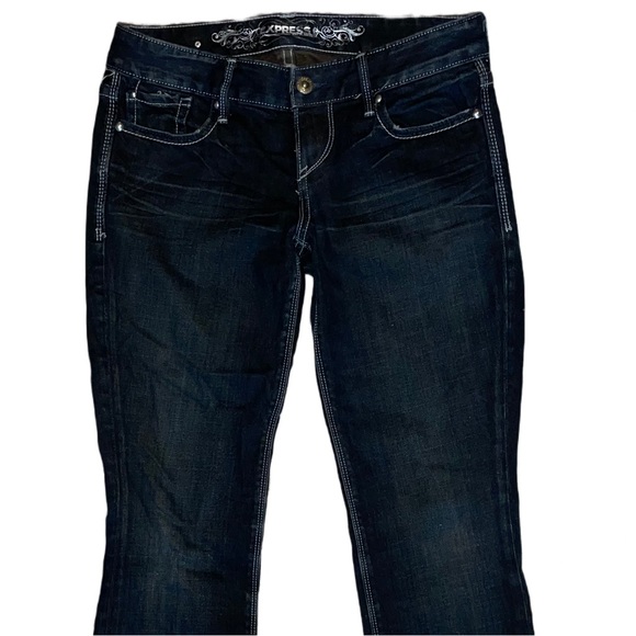 Express Ultra Skinny Low Rise Jeans Sz 2 Short - Picture 4 of 8